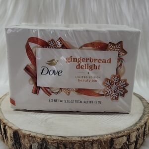 NEW Set Of 4 Dove Limited Edition Gingerbread Delight Beauty Bars